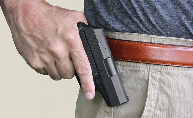 Keeping your firearm close at hand.