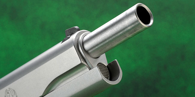 Ruger machines the barrel and bushing from the same stainless steel bar stock, which contributes to accuracy. The frame is cast, a process Ruger perfected long ago.