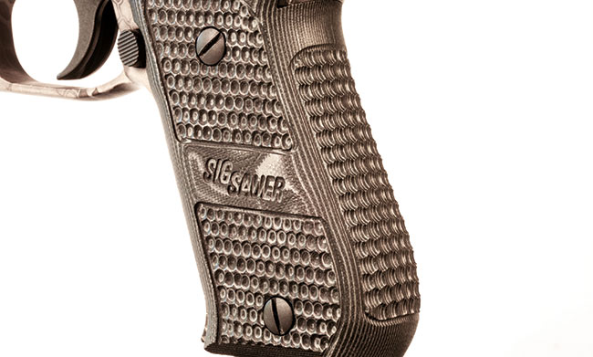 The pistol features Hogue G10 grips that provide great control—no small matter with the hard-recoiling 10mm—and the butt is semi-rounded, which is a nice aesthetic touch.