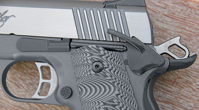  The contrasting black controls really accent the Eclipse’s looks, and of particular interest to hard-core 1911 fans, the trigger is a Series 70.