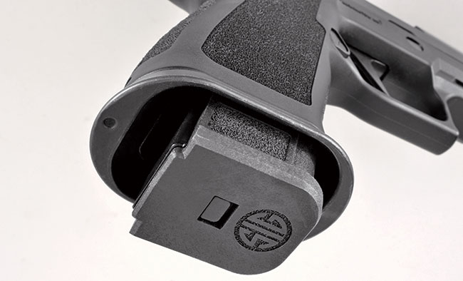  The mag well is intended for use with the supplied 21-round magazines. If you want to run flush mags or your chosen division doesn’t permit wells, it’s easily removed.