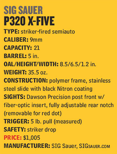 SIG-Sauer-P-320-X-Five-Specs