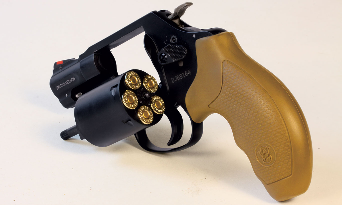 The 360 Airweight puts five rounds of .357 Magnum at your disposal, although the revolver is, of course, way more manageable with .38 +P or standard .38 loads.